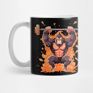 gorilla lifting weight Mug